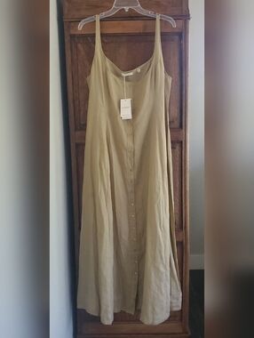 DOEN BUTTON FRONT LANTANA Midi/Maxi DRESS IN OAKEN XXL NWT
